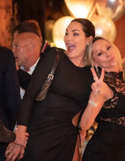 Friends posing together during a private Cape Town celebration