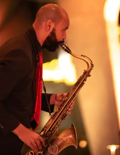 Saxophonist performing live at a private event in Cape Town